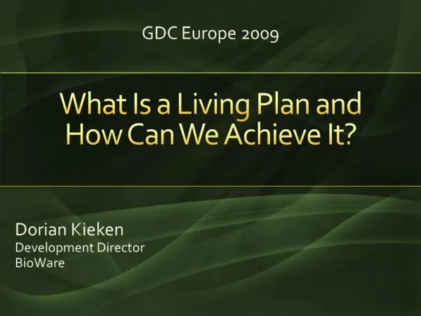 What Is a Living Plan and How Can We Achieve It