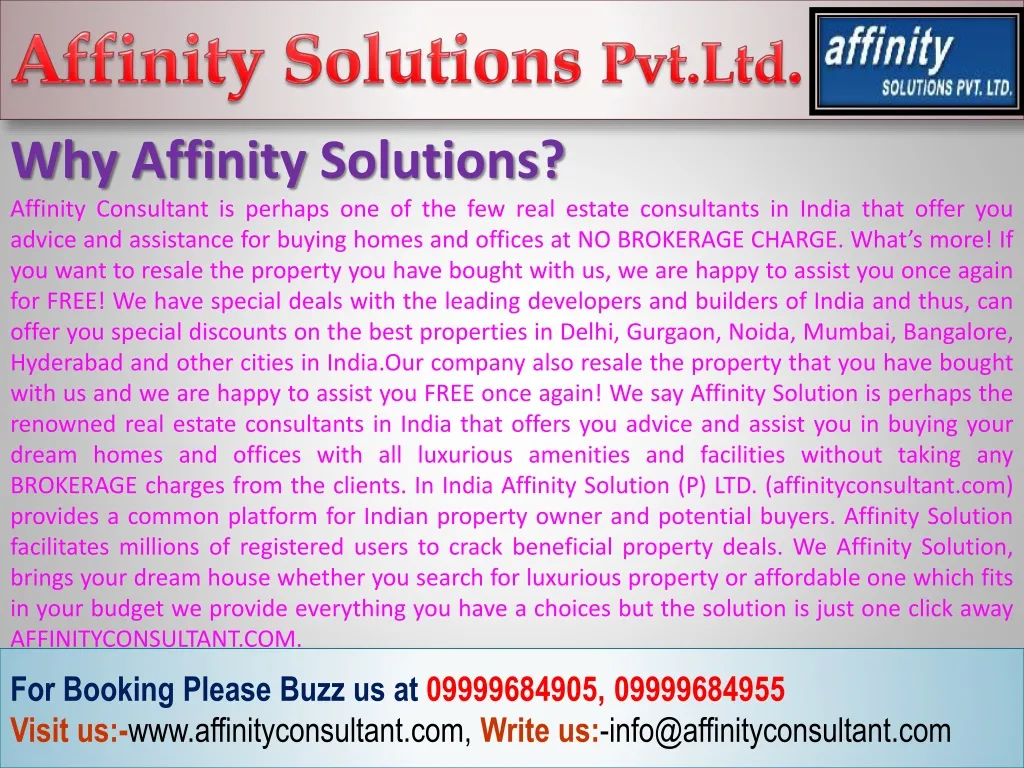 affinity solutions pvt ltd