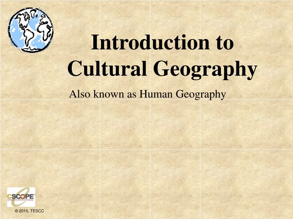 introduction to cultural geography
