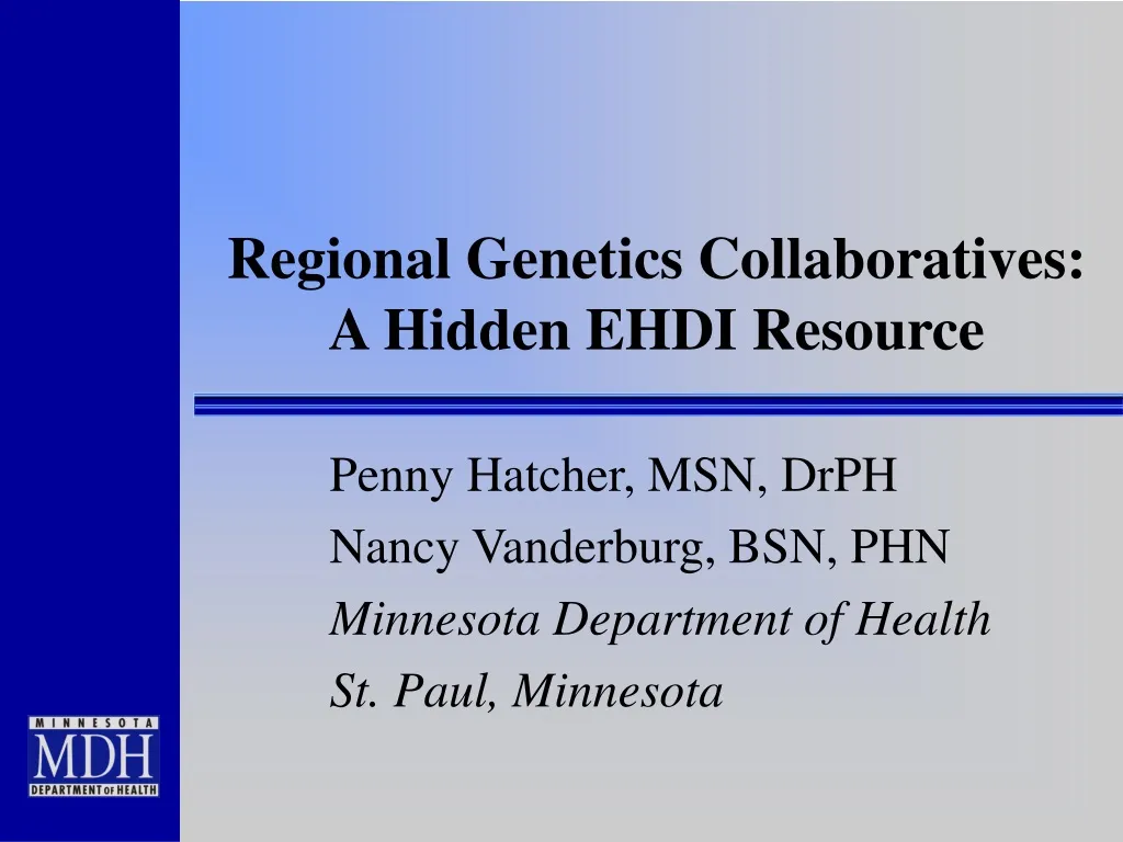 regional genetics collaboratives a hidden ehdi resource