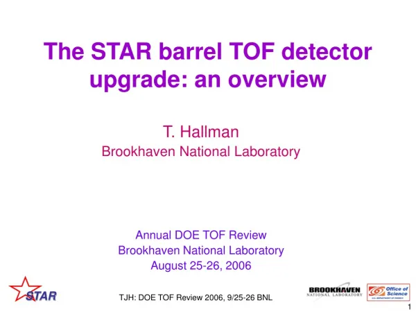 The STAR barrel TOF detector upgrade: an overview