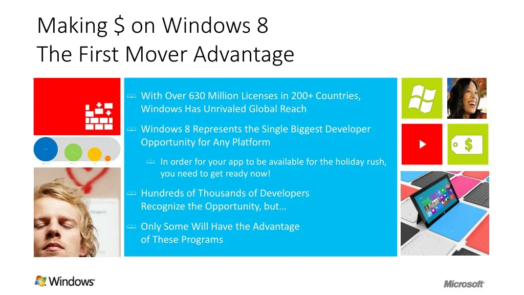 making on windows 8 the first mover advantage