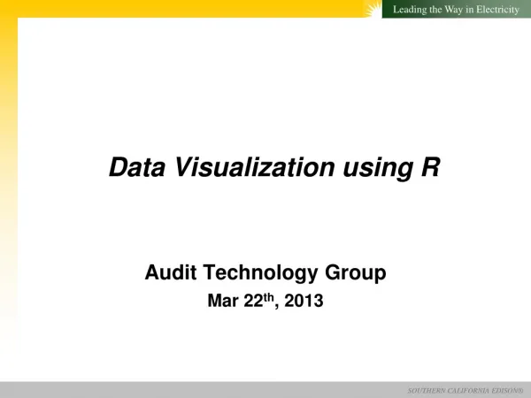 Data Visualization using R