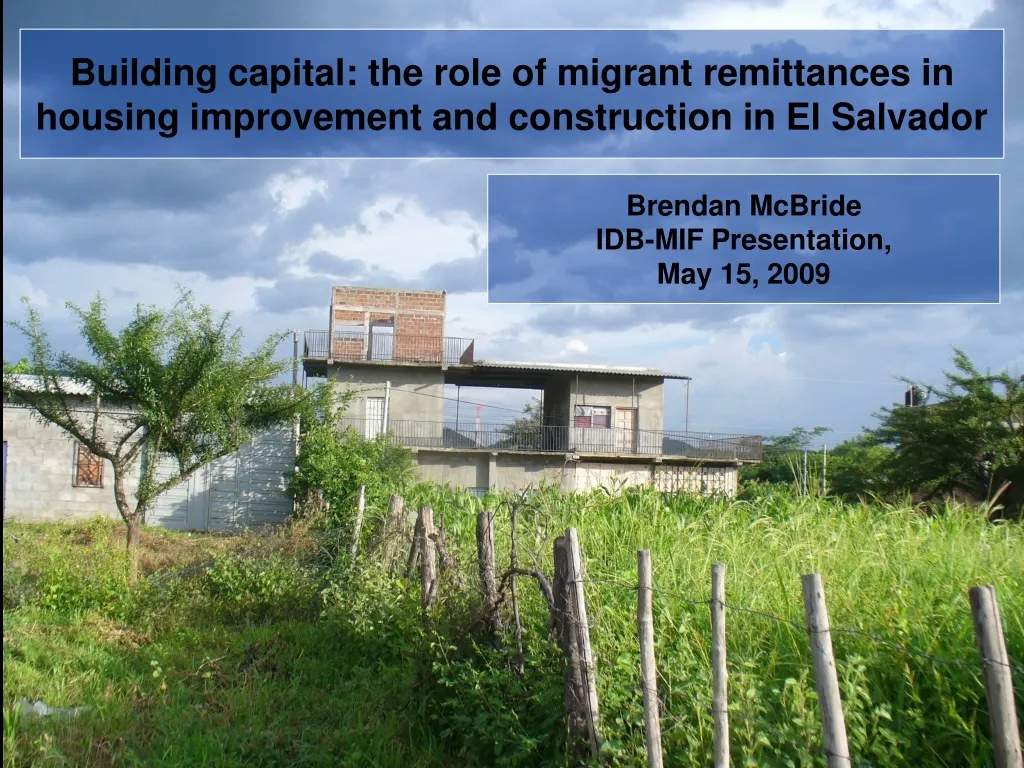 building capital the role of migrant remittances