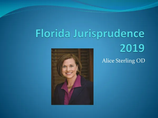 Florida Jurisprudence 2019