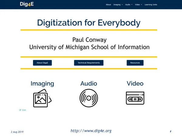 Paul Conway University of Michigan School of Information