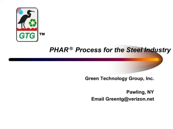 PHAR Process for the Steel Industry