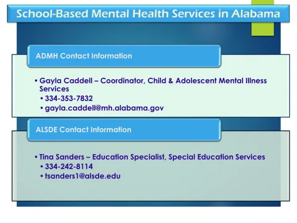 School-Based Mental Health Services in Alabama