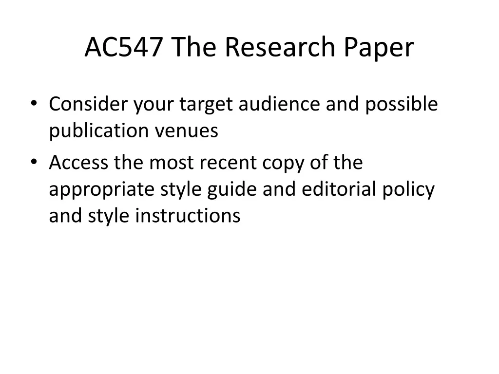 ac547 the research paper