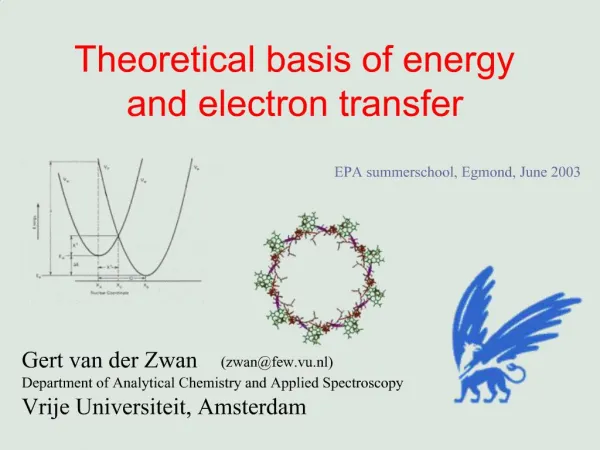 Theoretical basis of energy and electron transfer