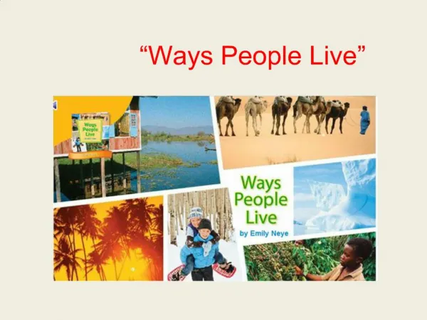 Ways People Live