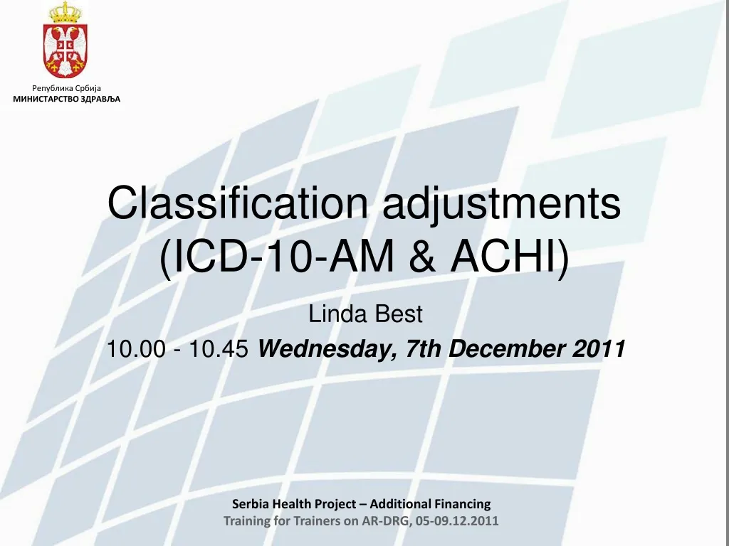 classification adjustments icd 10 am achi