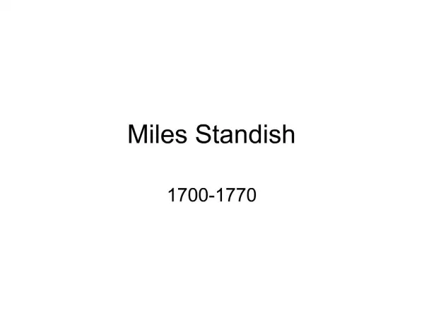 Miles Standish