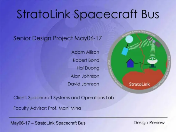 May06-17 StratoLink Spacecraft Bus Design Review