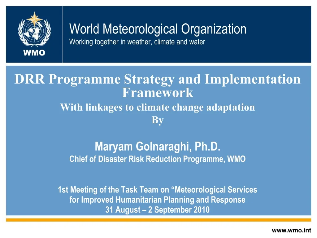 world meteorological organization working together in weather climate and water