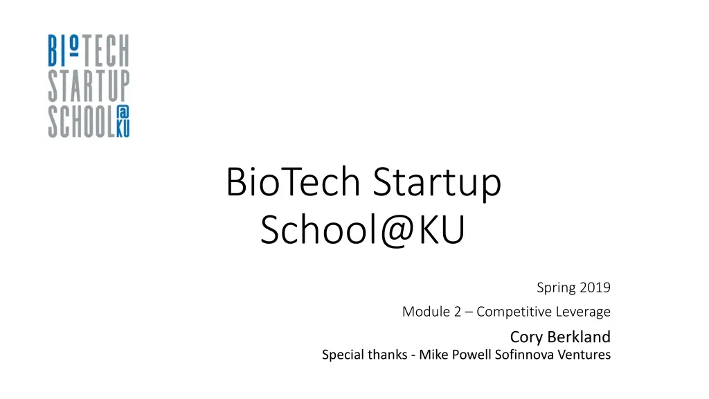 biotech startup school@ku