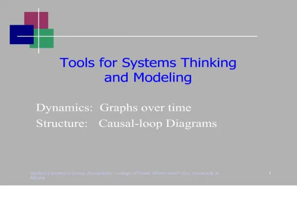 Tools for Systems Thinking and Modeling