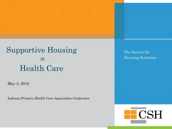 Supportive Housing = Health Care