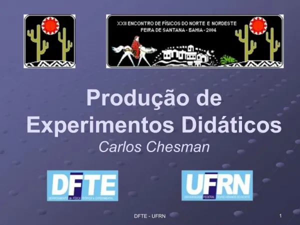 Produ o de Experimentos Did ticos Carlos Chesman