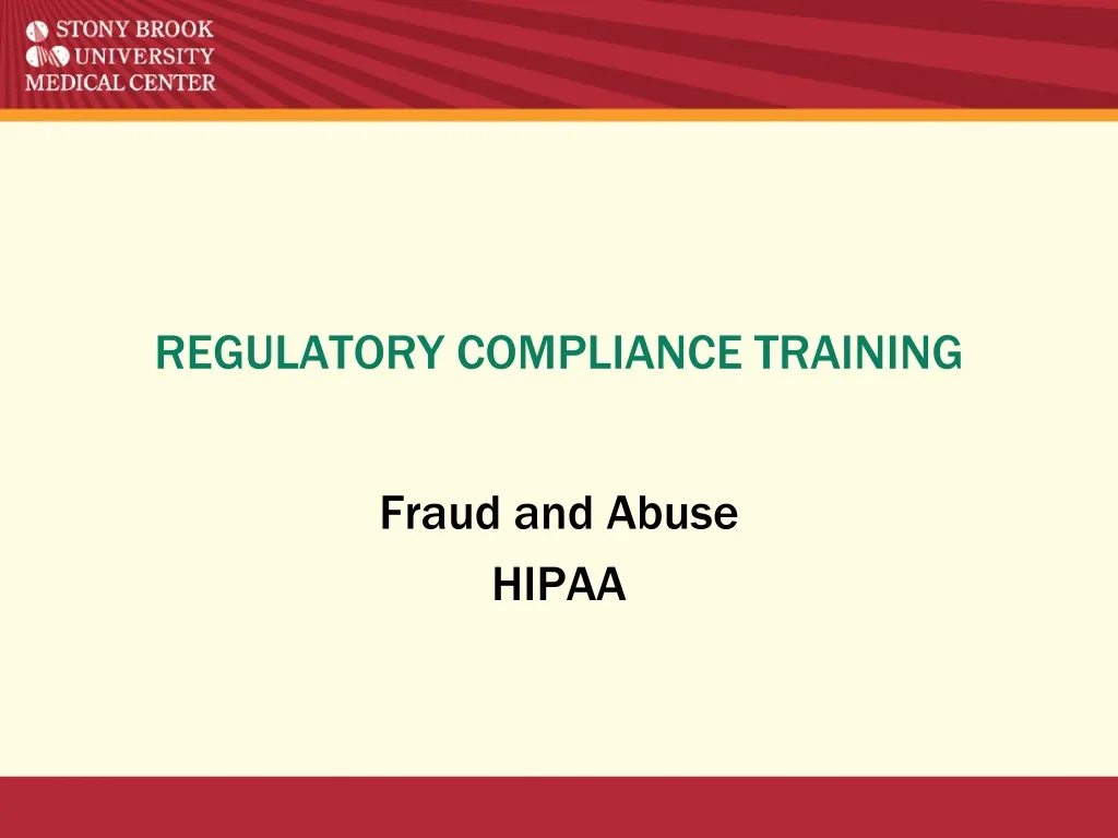 regulatory compliance training
