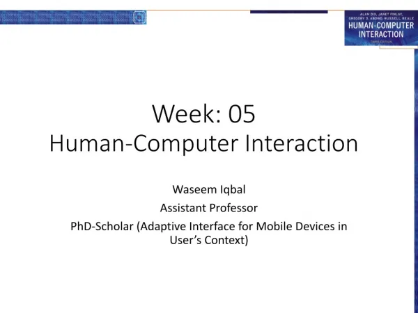 Week: 05 Human-Computer Interaction