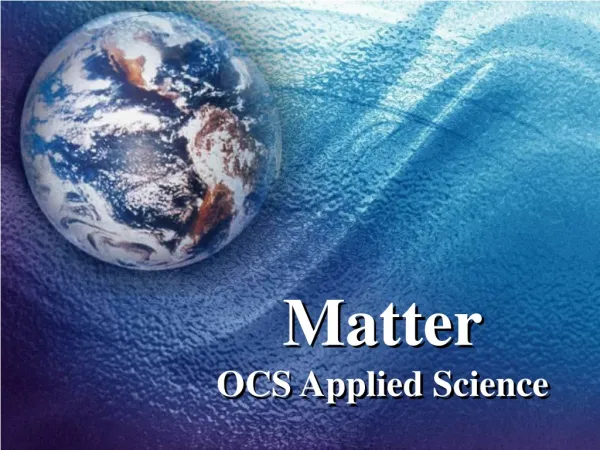 Matter OCS Applied Science