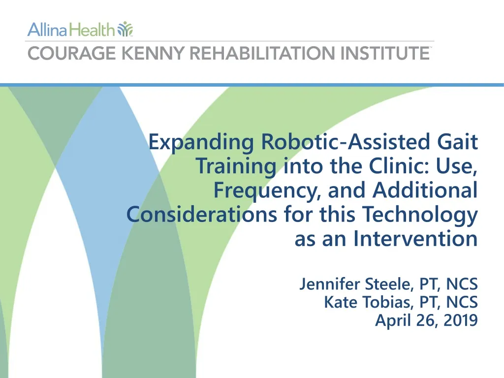 expanding robotic assisted gait training into