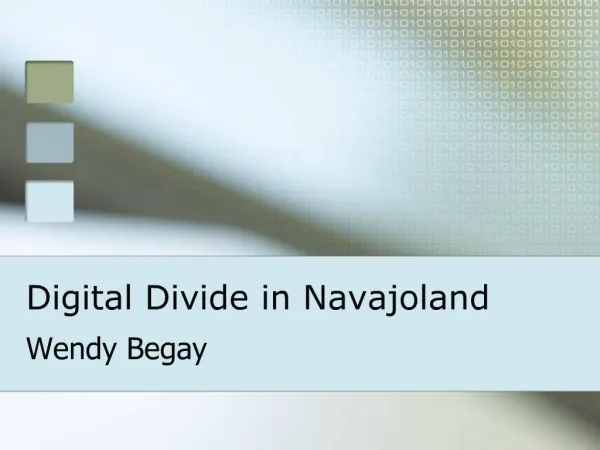 Digital Divide in Navajoland