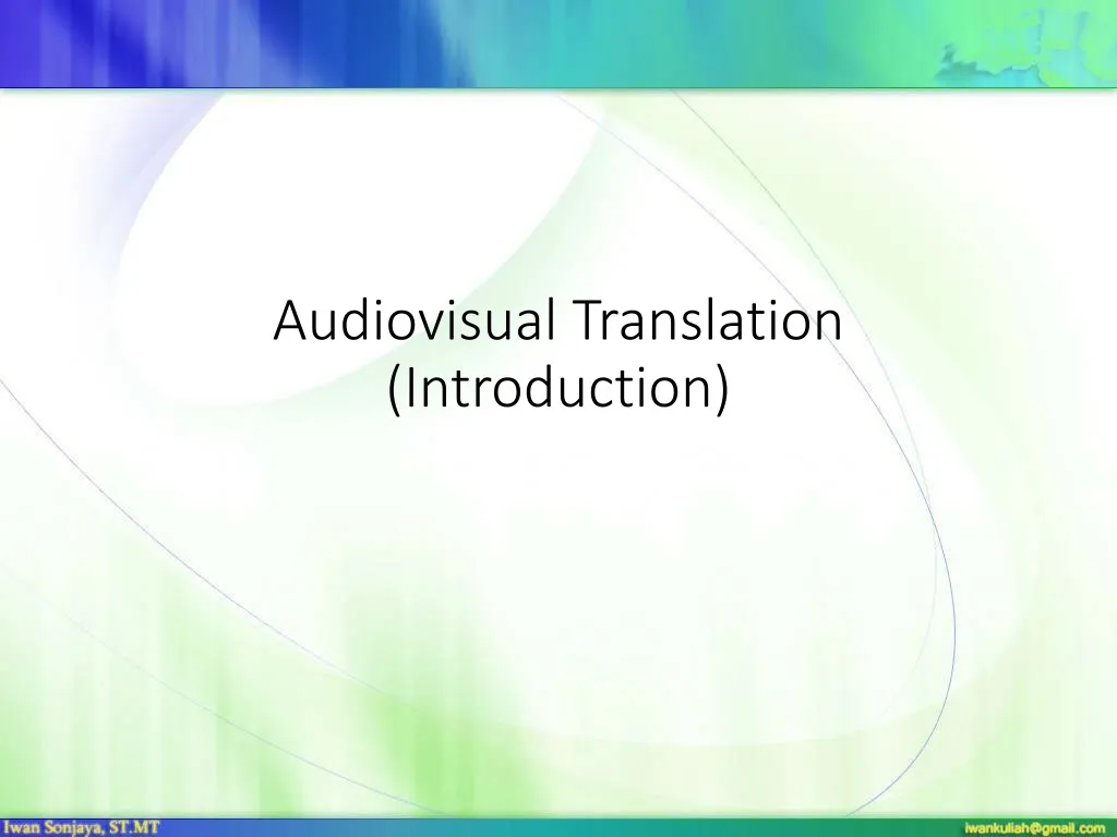 audiovisual translation introduction