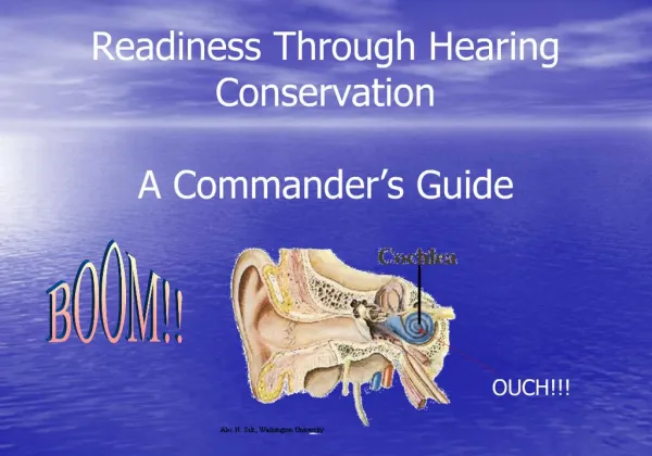 Readiness Through Hearing Conservation A Commander s Guide