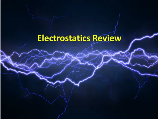 Electrostatics Review