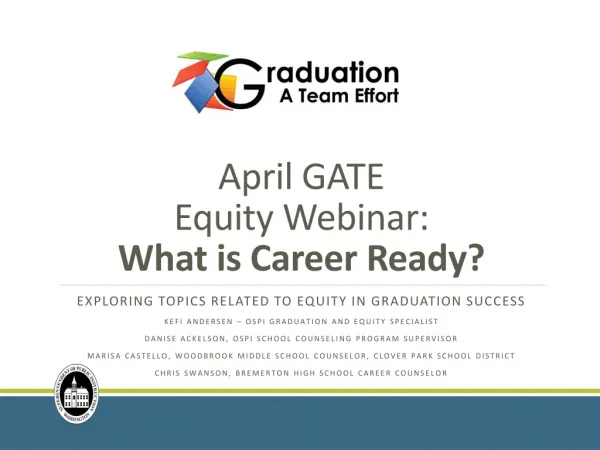 April GATE Equity Webinar: What is Career Ready?