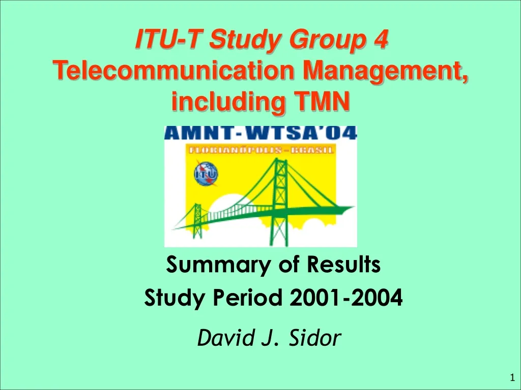 itu t study group 4 telecommunication management including tmn