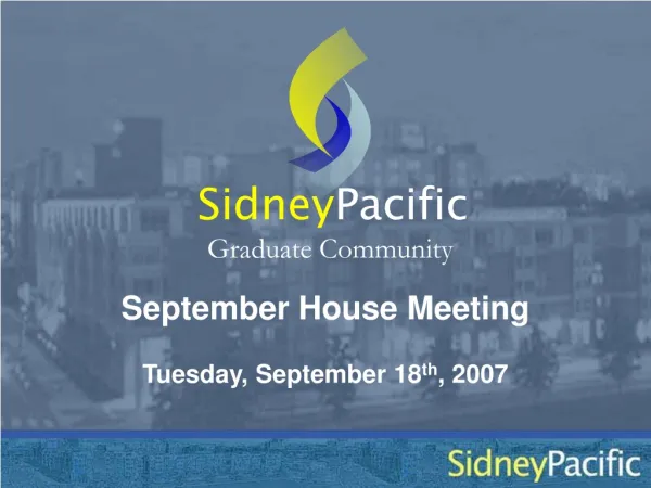 September House Meeting