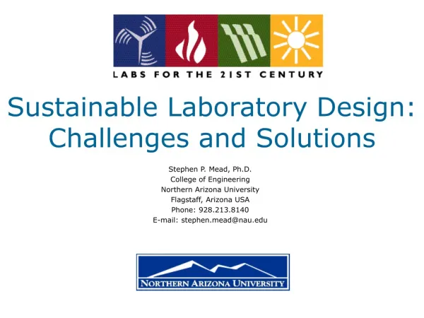 Sustainable Laboratory Design: Challenges and Solutions
