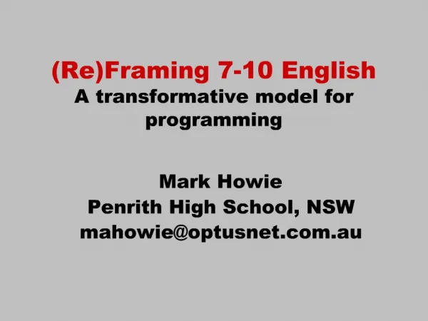 ReFraming 7-10 English A transformative model for programming