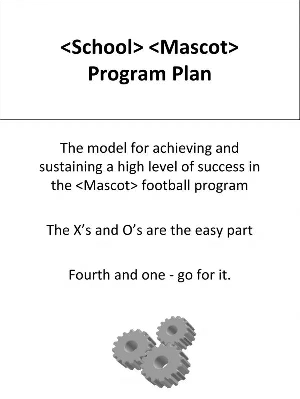 &lt;School&gt; &lt;Mascot&gt; Program Plan