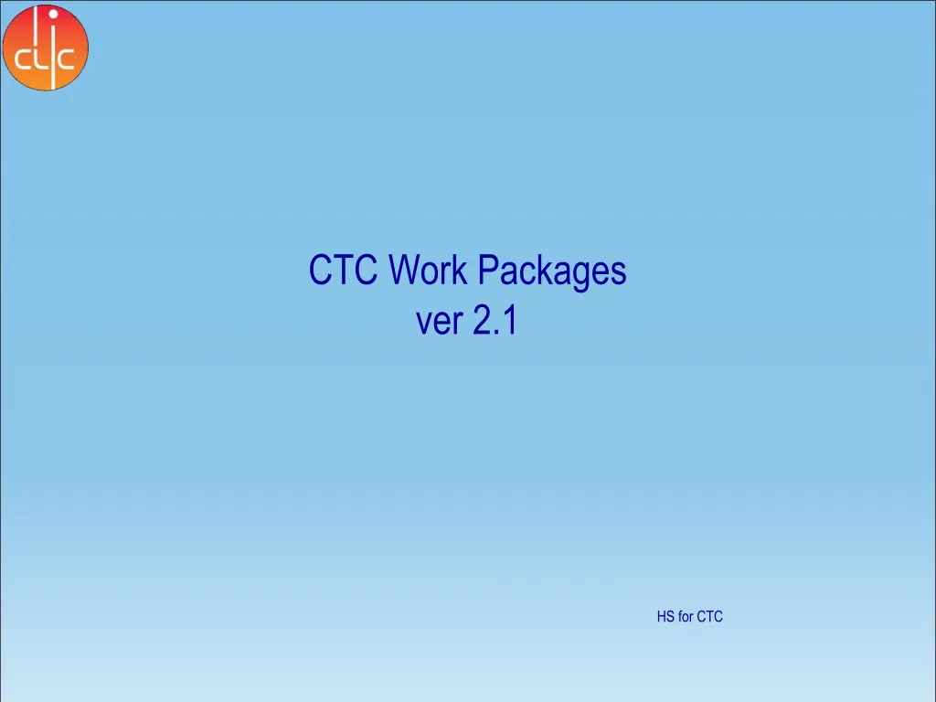 ctc work packages ver 2 1