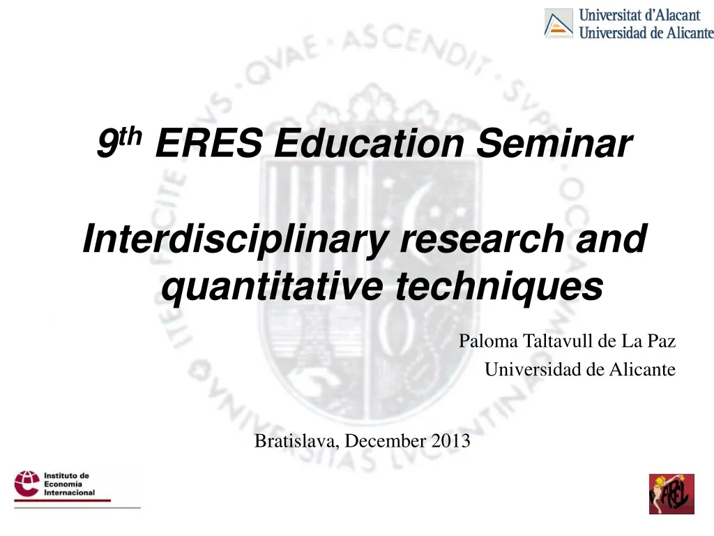 9 th eres education seminar interdisciplinary
