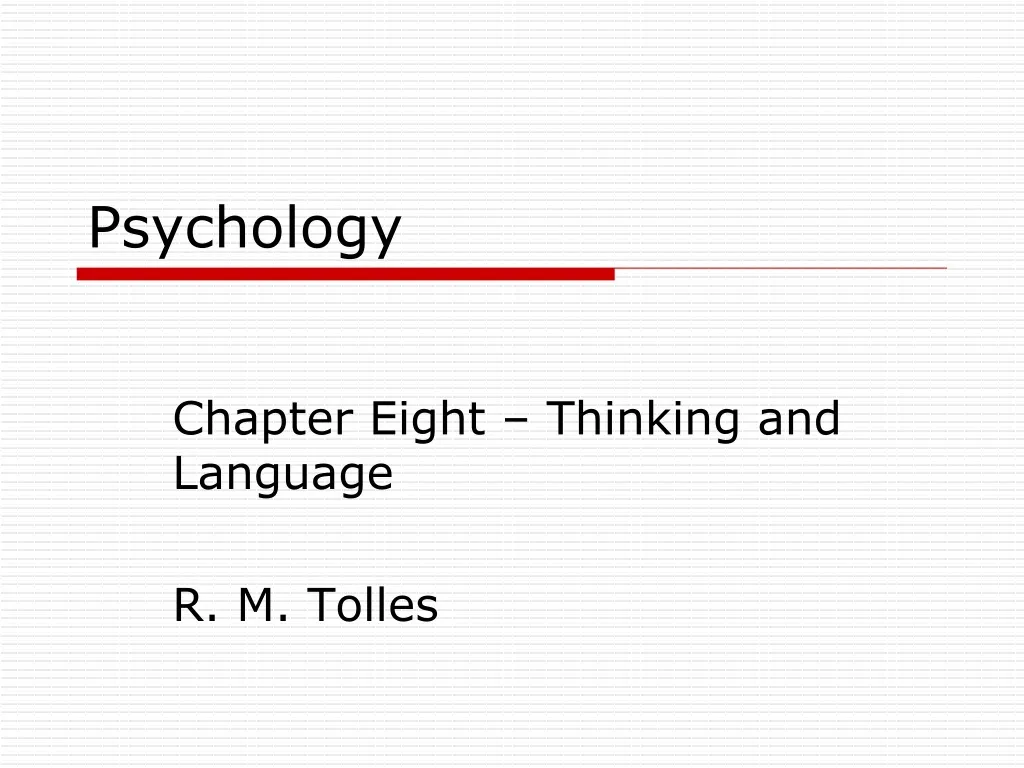chapter eight thinking and language r m tolles