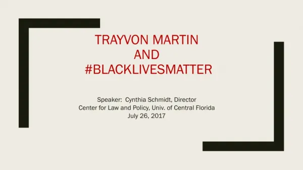 Trayvon Martin AND # blacklivesmatter