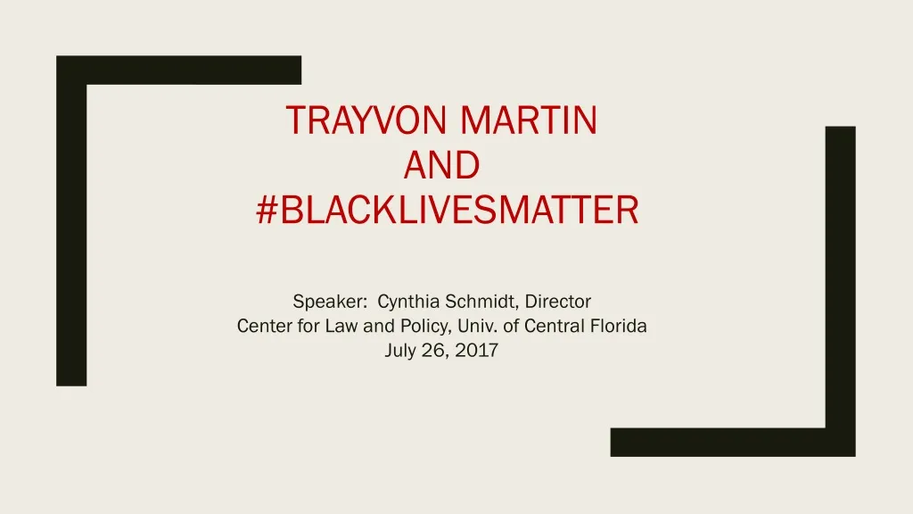 trayvon martin and blacklivesmatter