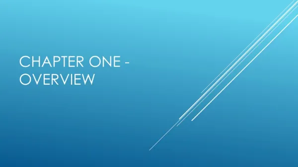chapter one overview