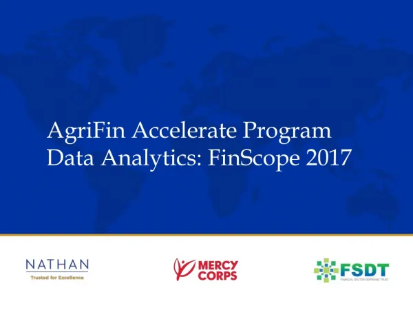 AgriFin Accelerate Program Data Analytics: FinScope 2017