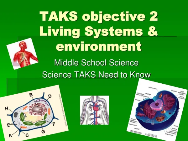 TAKS objective 2 Living Systems &amp; environment