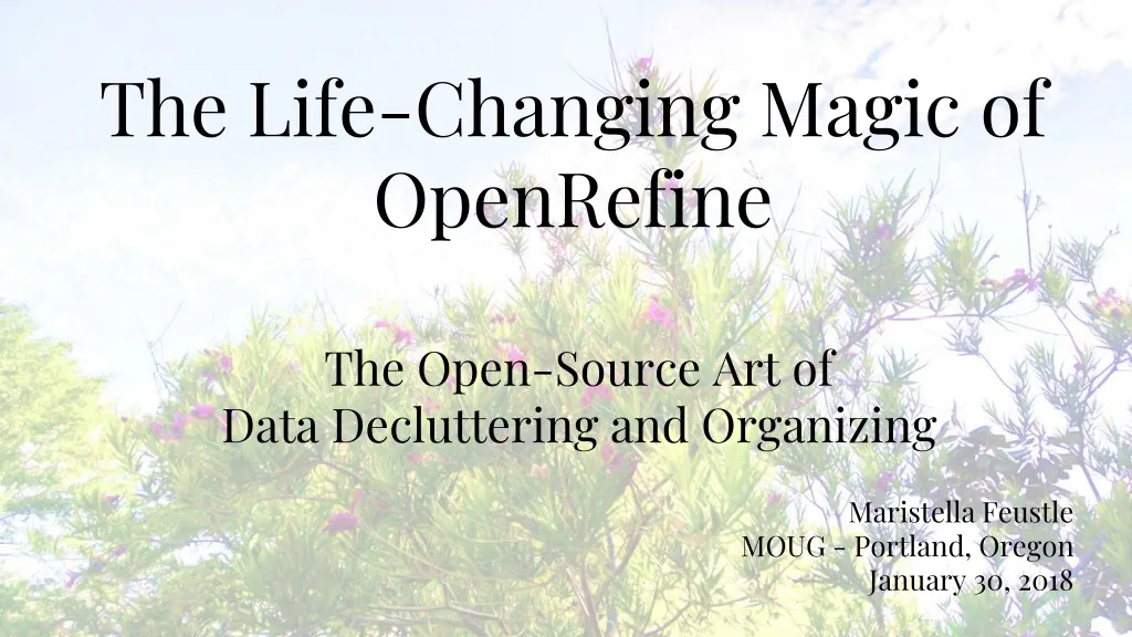 the life changing magic of openrefine