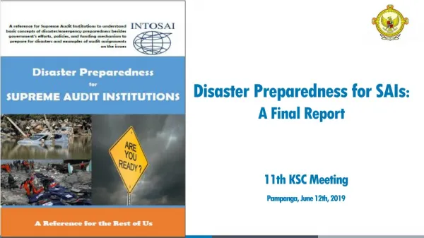 Disaster Preparedness for SAIs : A Final Report