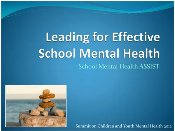 Leading for Effective School Mental Health