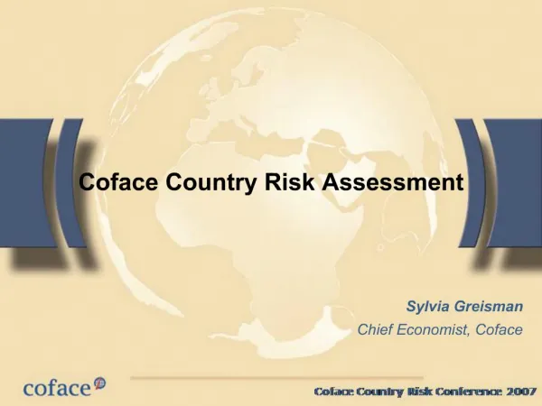 Coface Country Risk Assessment