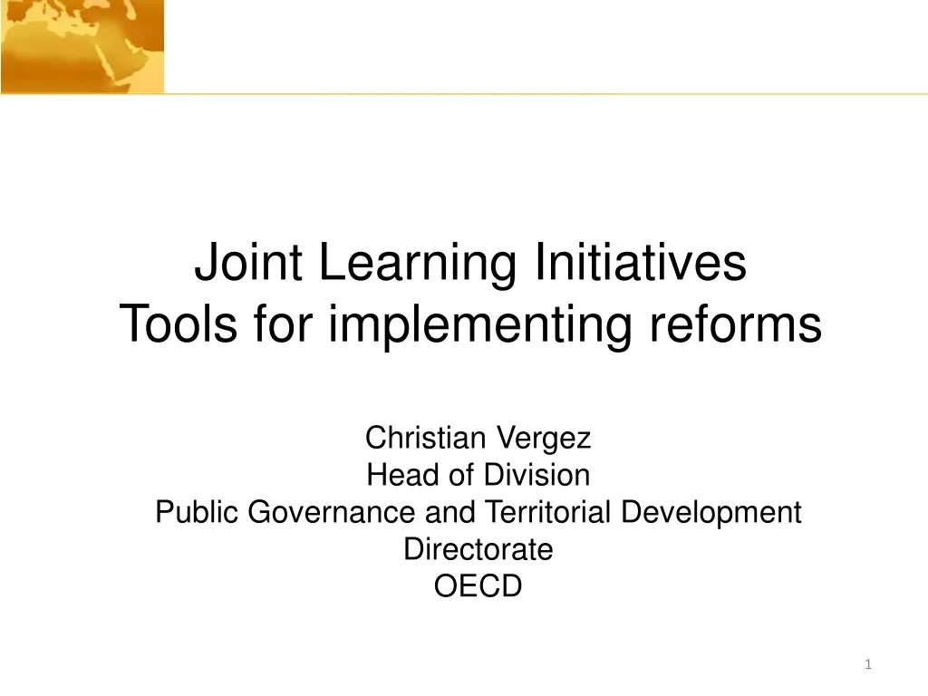 joint learning initiatives tools for implementing